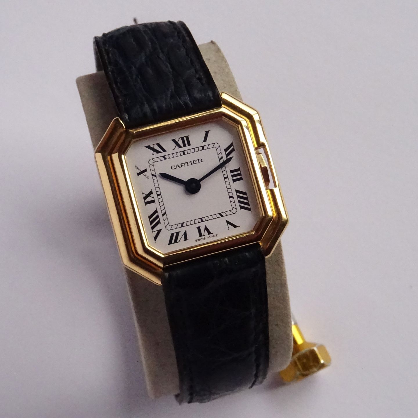 Cartier Vintage 78100 (1981) - Wit wijzerplaat 25mm Geelgoud (3/8)