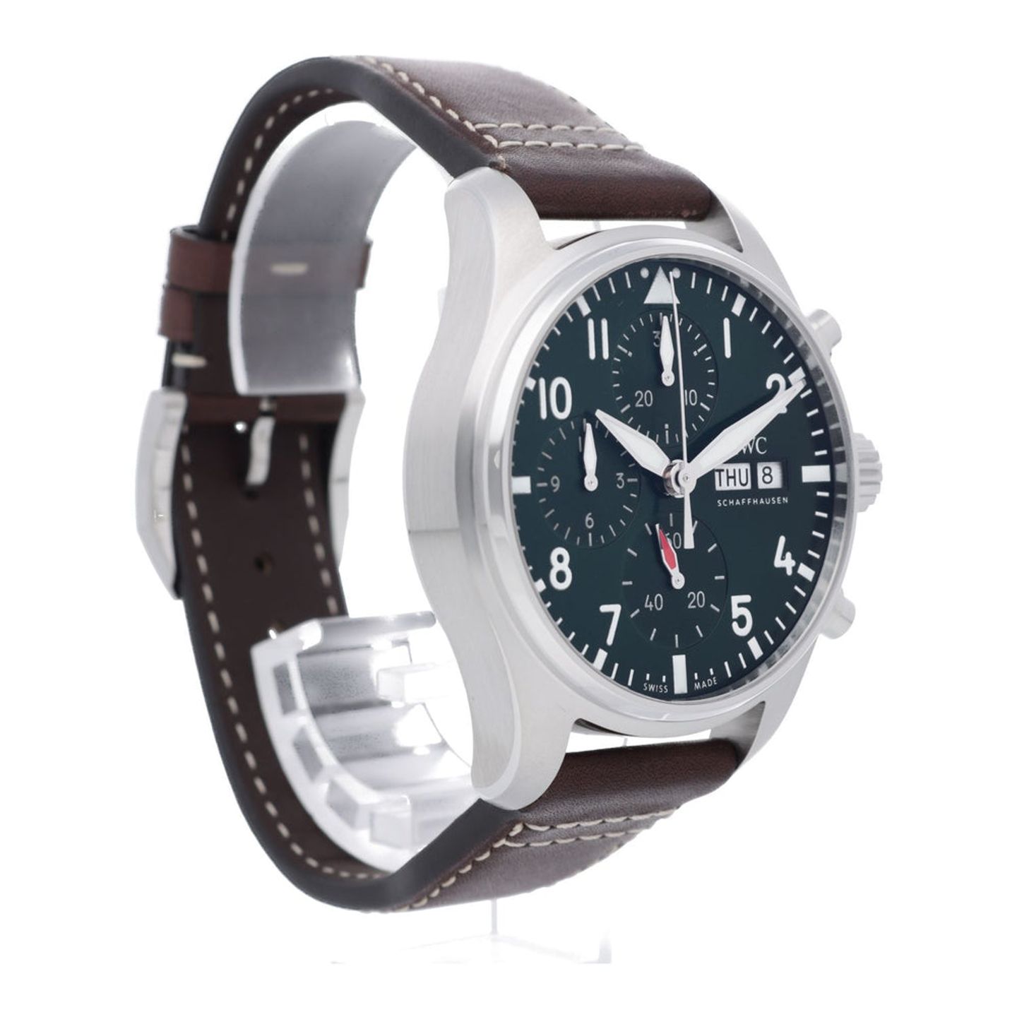 IWC Pilot Chronograph IW388103 (2026) - Groen wijzerplaat 41mm Staal (5/5)
