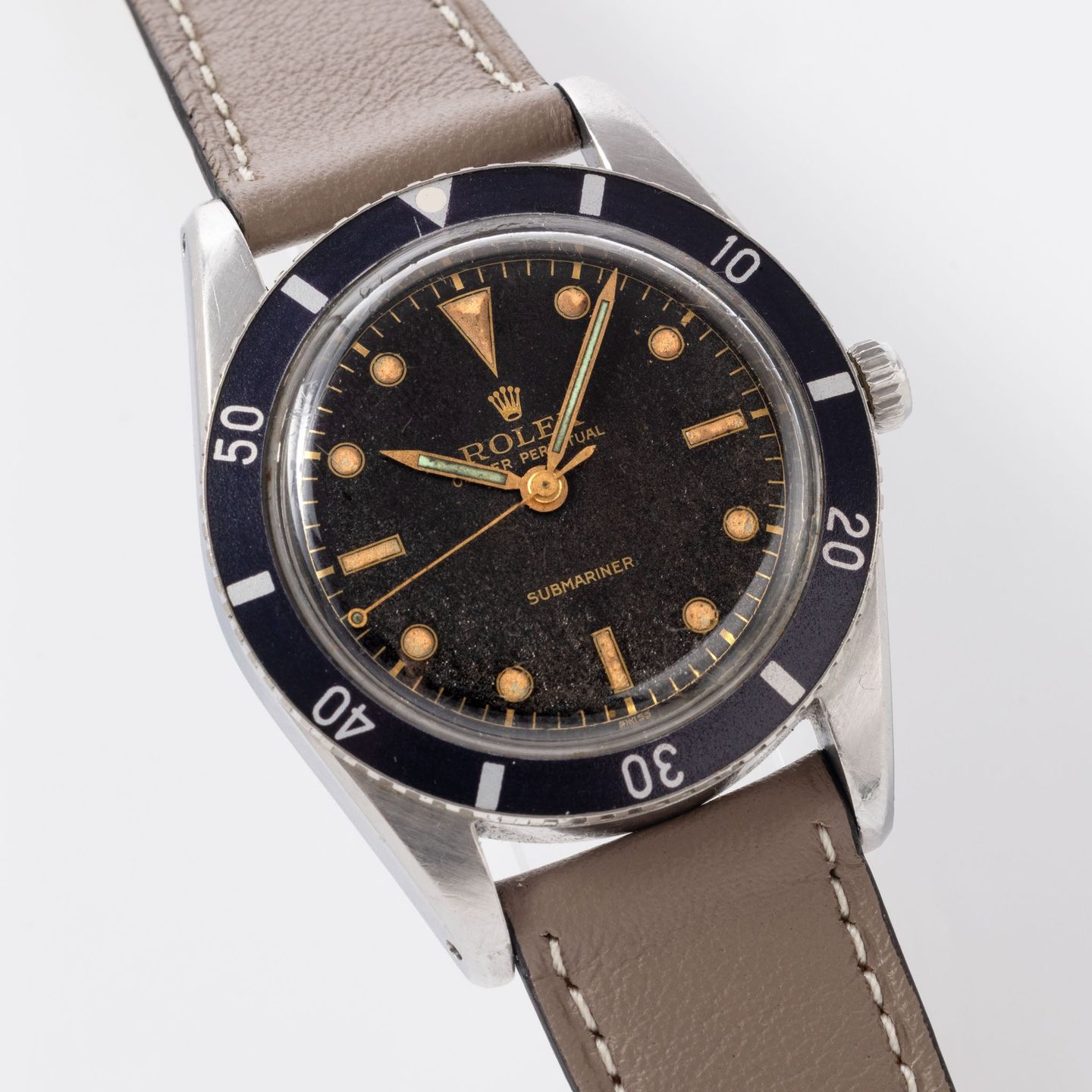 Rolex Submariner No Date 6205 (1955) - Zwart wijzerplaat 38mm Staal (4/8)
