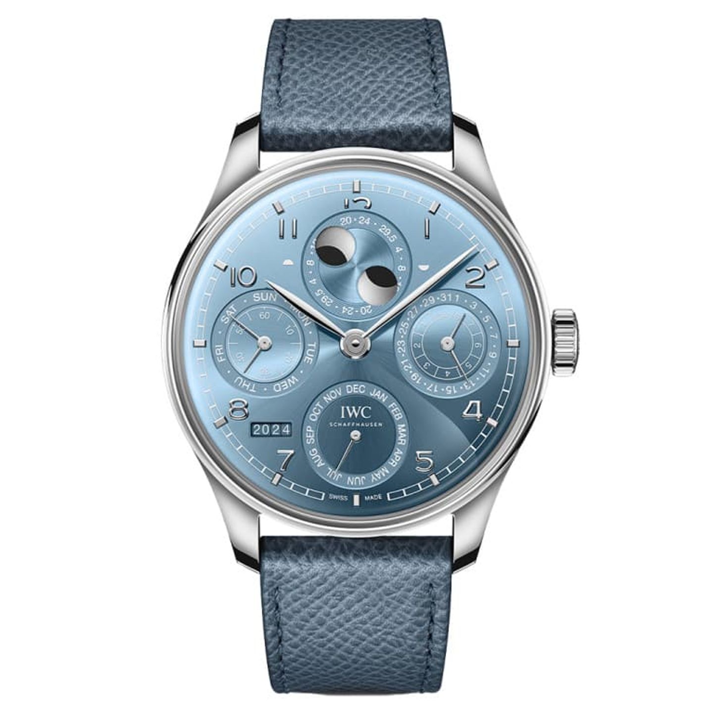 IWC Portuguese Perpetual Calendar IW503703 (2024) - Blauw wijzerplaat 44mm Witgoud (1/1)