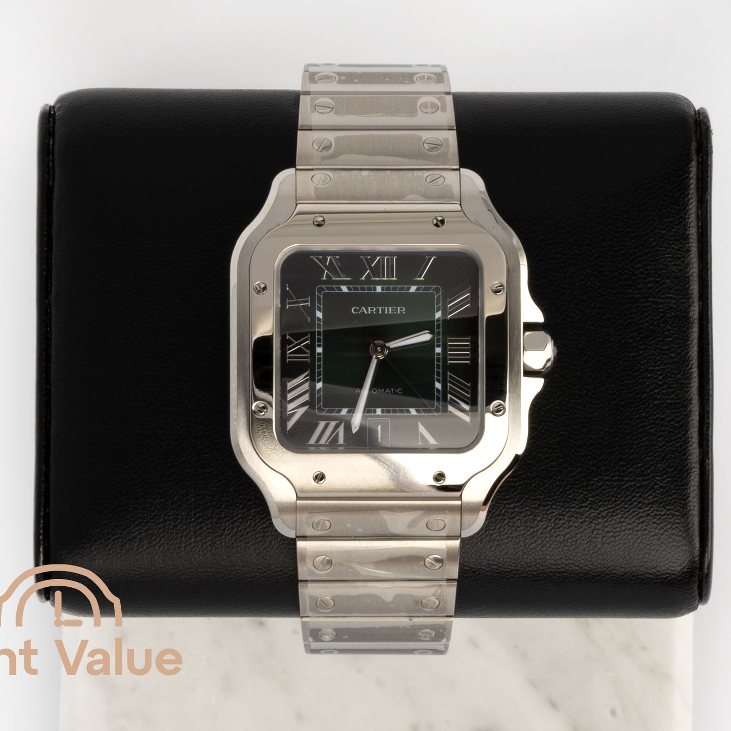 Cartier Santos WSSA0062 (2025) - Groen wijzerplaat 40mm Staal (1/2)