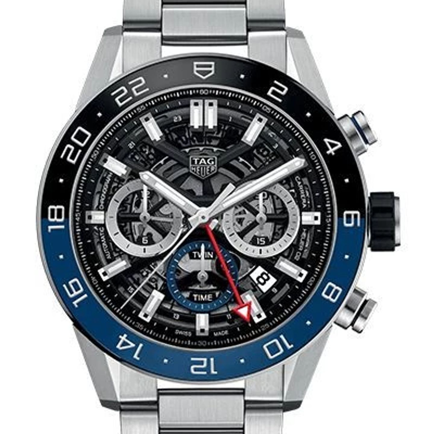 TAG Heuer Carrera CBG2A1Z.BA0658 (2024) - Transparent dial 45 mm Steel case (1/2)