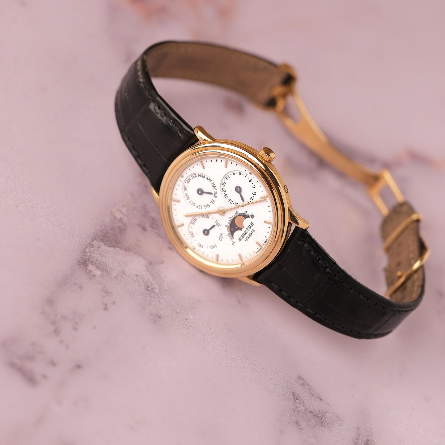 Audemars Piguet Quantieme Perpetual Calendar 25657BA (Onbekend (willekeurig serienummer)) - Wit wijzerplaat 36mm Geelgoud (6/6)