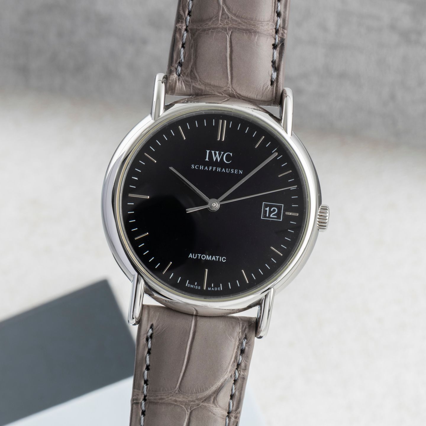 IWC Portofino Automatic IW353304 (2005) - Zwart wijzerplaat 38mm Staal (3/8)