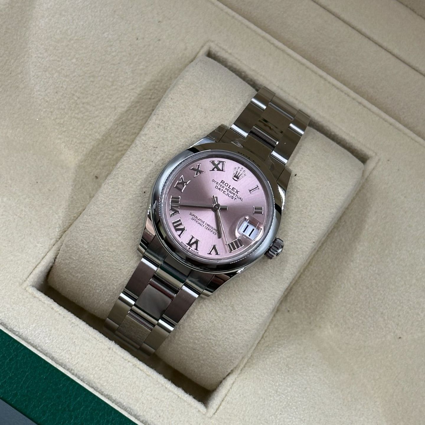 Rolex Datejust 31 278240 (2023) - Roze wijzerplaat 31mm Staal (8/8)