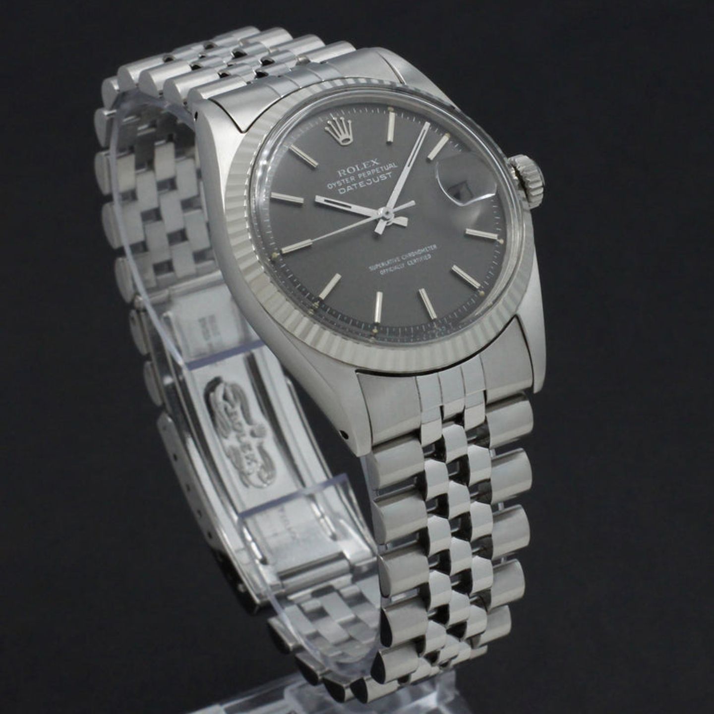 Rolex Datejust 1601 (1970) - Grey dial 36 mm Steel case (8/14)