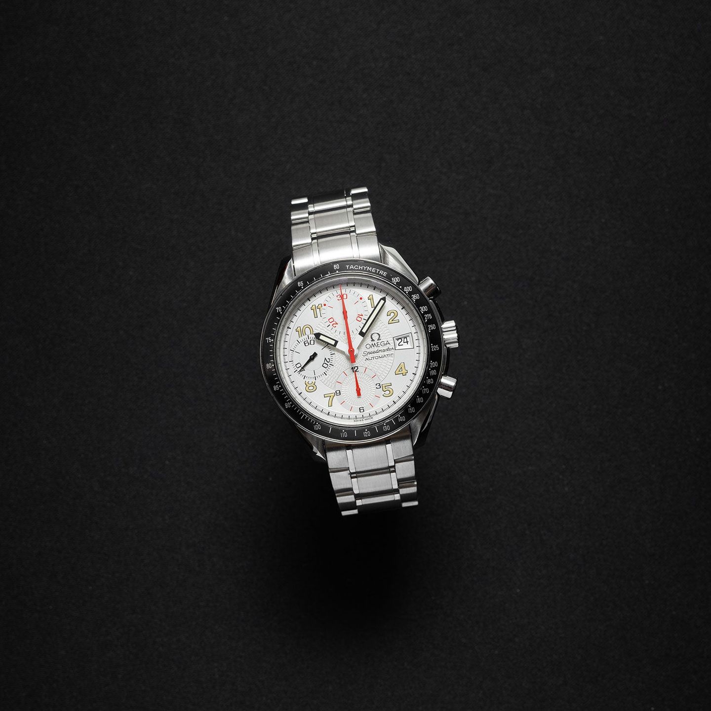 Omega Speedmaster Date 3513.33.00 (Unknown (random serial)) - White dial 40 mm Steel case (2/5)