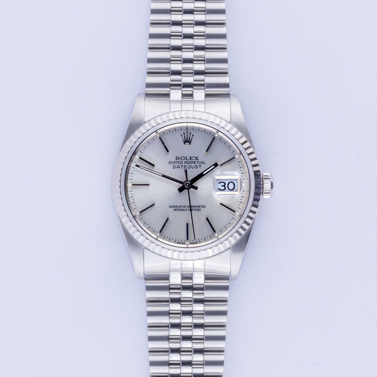 Rolex Datejust 36 16234 (1990) - Silver dial 36 mm Steel case (3/8)