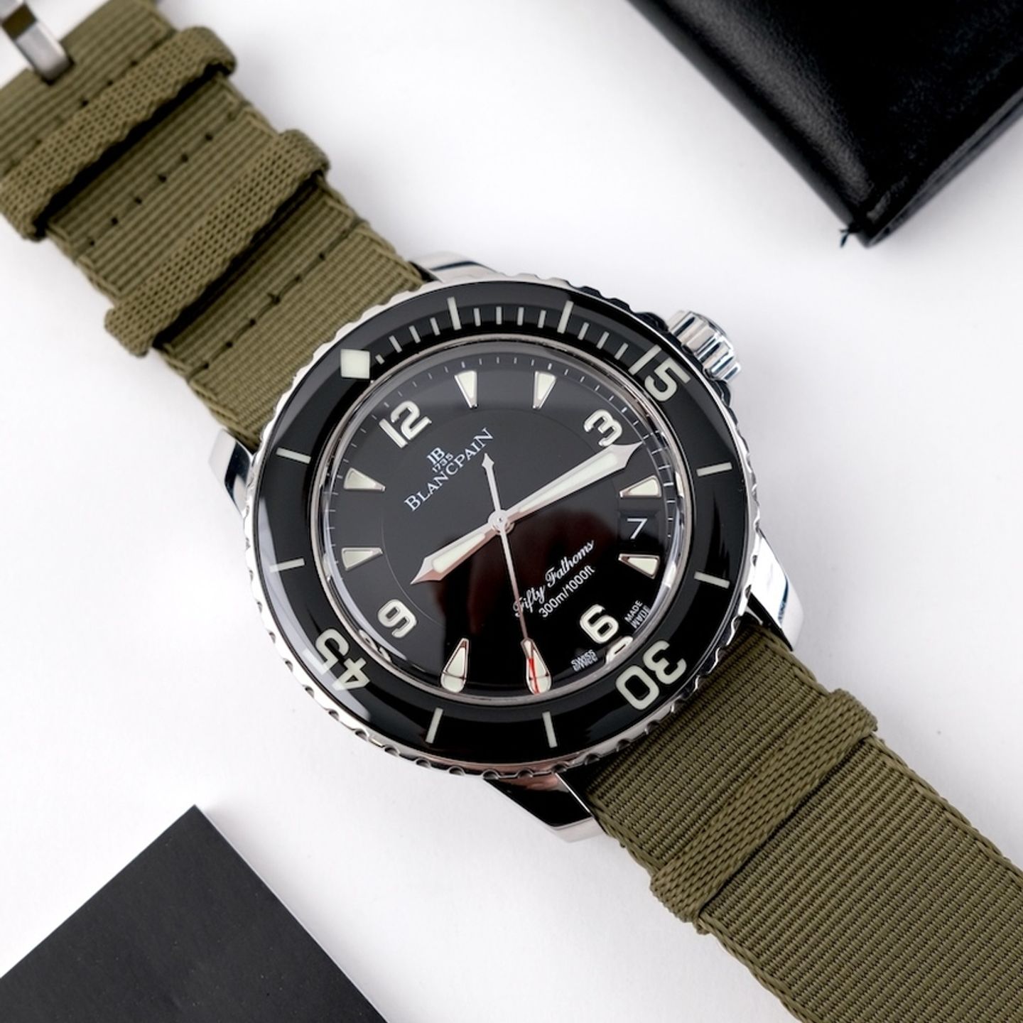 Blancpain Fifty Fathoms 5015-1130-52A (2020) - Zwart wijzerplaat 45mm Staal (1/8)