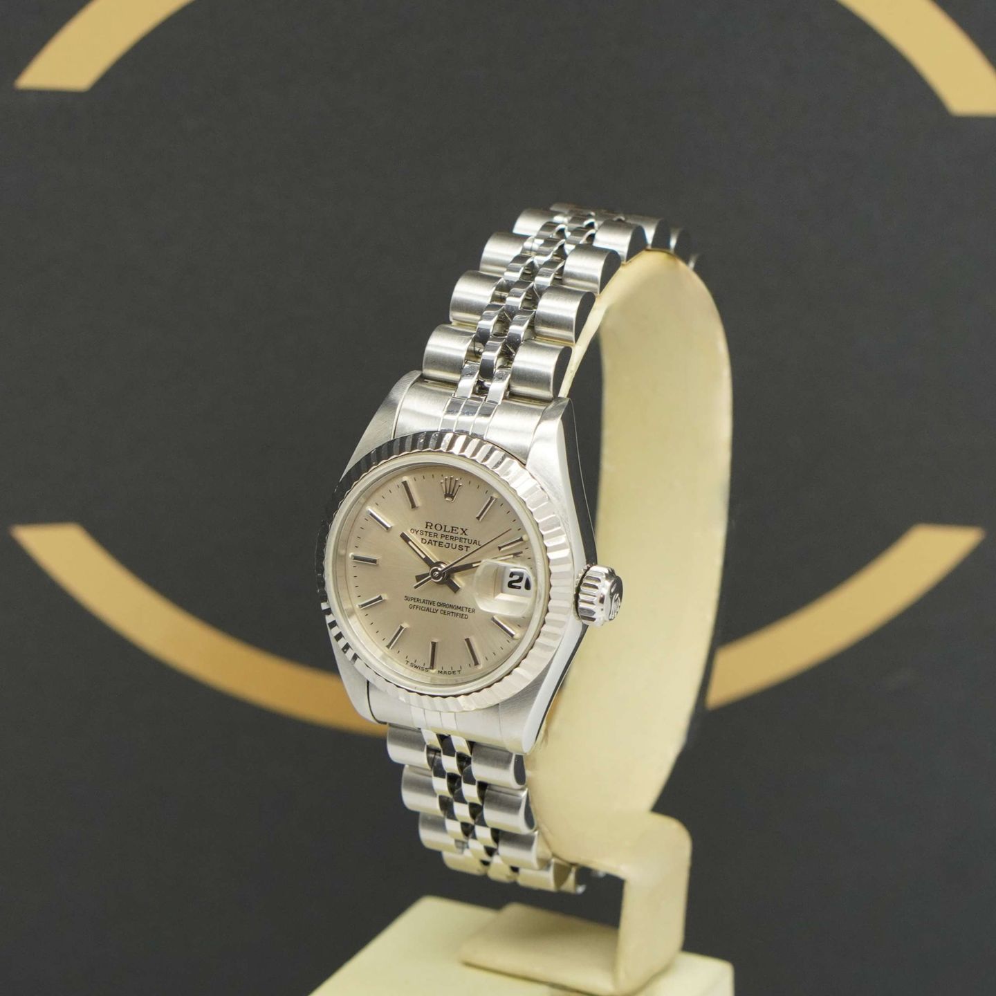 Rolex Lady-Datejust 69174 (1997) - Zilver wijzerplaat 26mm Staal (3/7)