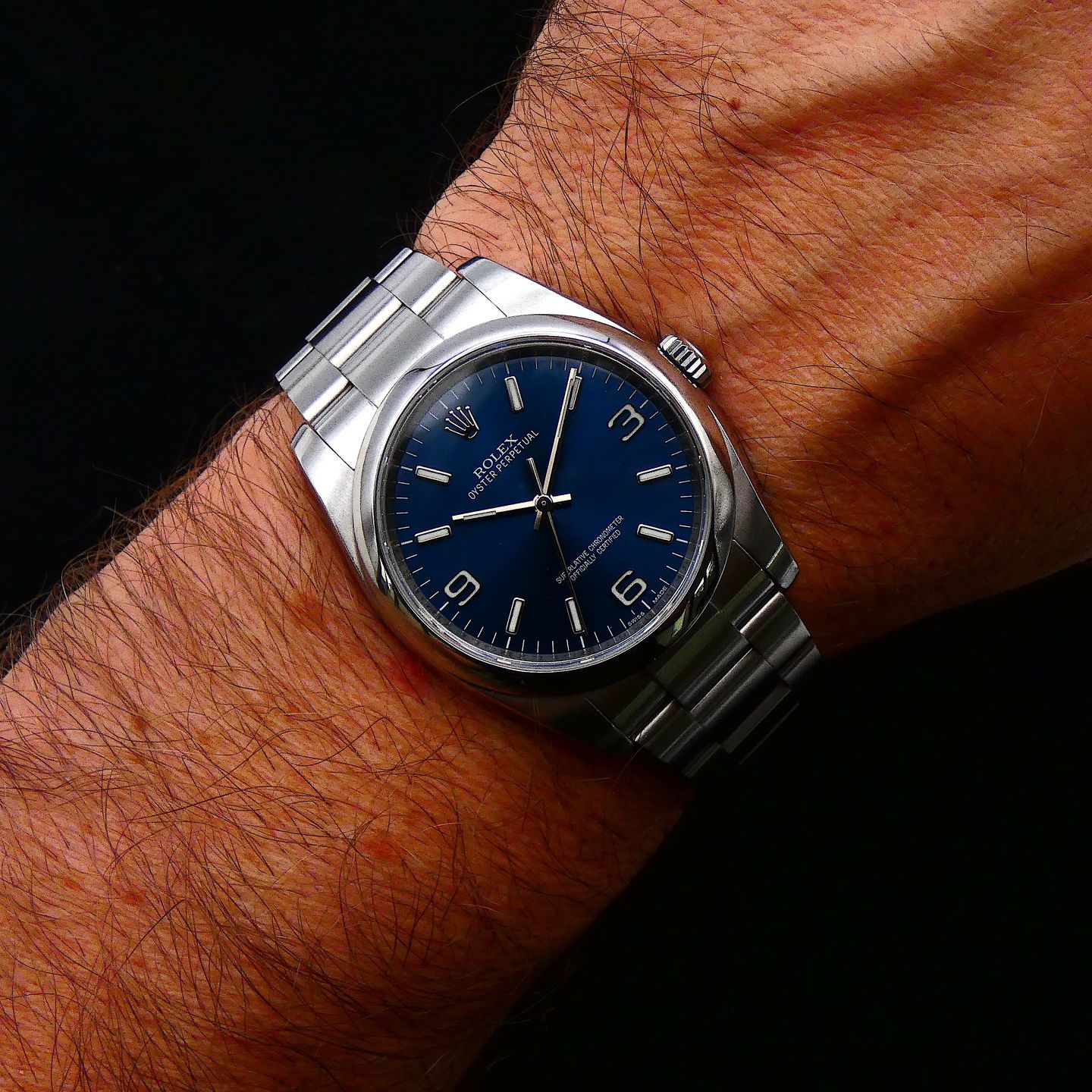 Rolex Oyster Perpetual 36 116000 (2014) - Blauw wijzerplaat 36mm Staal (2/3)