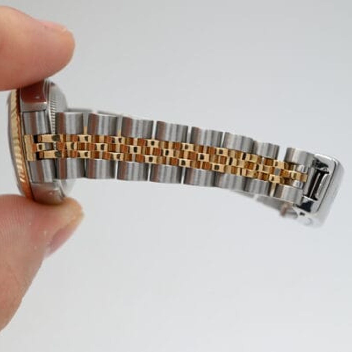 Rolex Lady-Datejust 69173 (1989) - Champagne dial 26 mm Gold/Steel case (7/7)