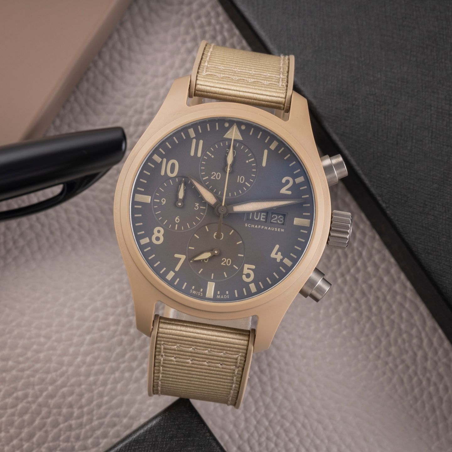 IWC Pilot Chronograph Top Gun IW389402 (Unknown (random serial)) - Brown dial 42 mm Ceramic case (1/8)