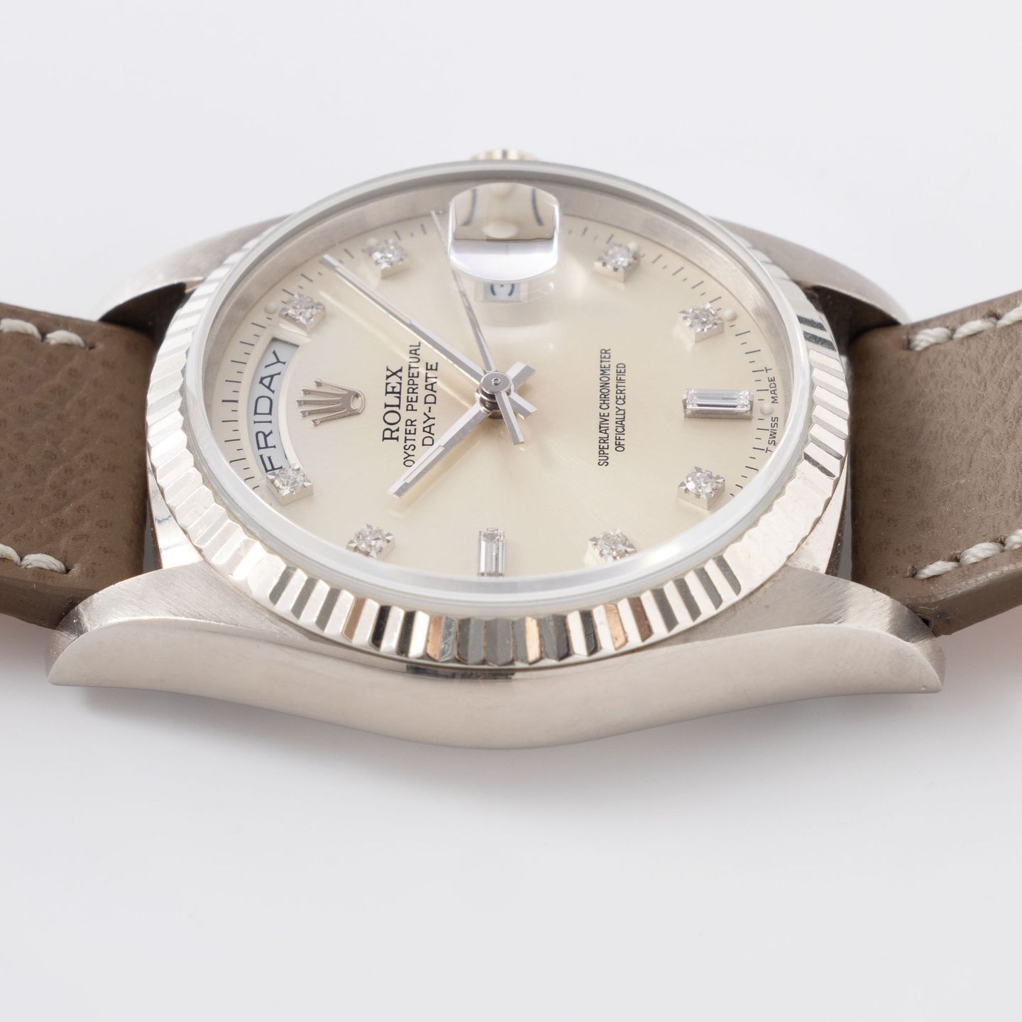 Rolex Day-Date 36 18239 (1989) - Zilver wijzerplaat 36mm Witgoud (7/8)