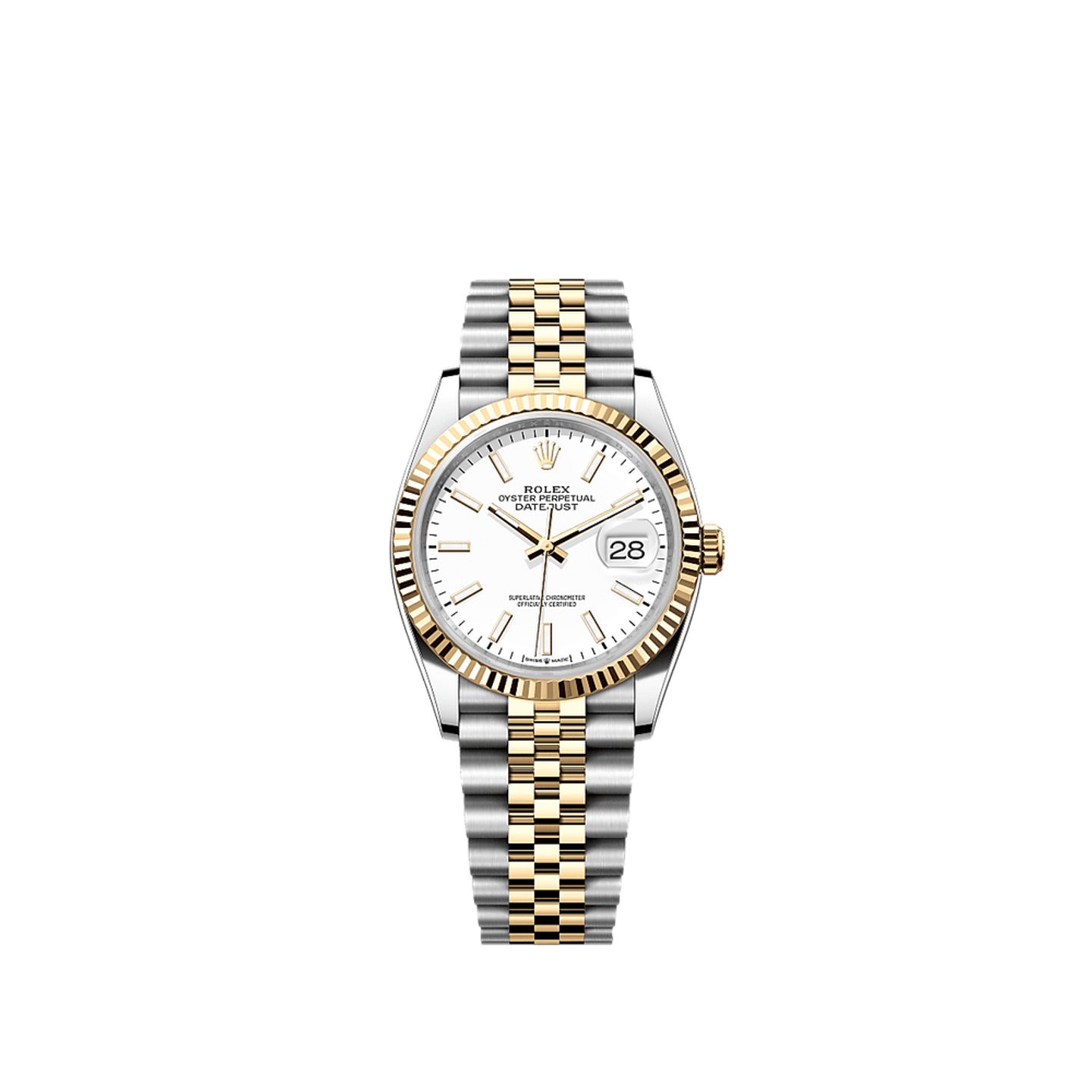 Rolex Datejust 36 126233 (2025) - Wit wijzerplaat 36mm Goud/Staal (1/1)