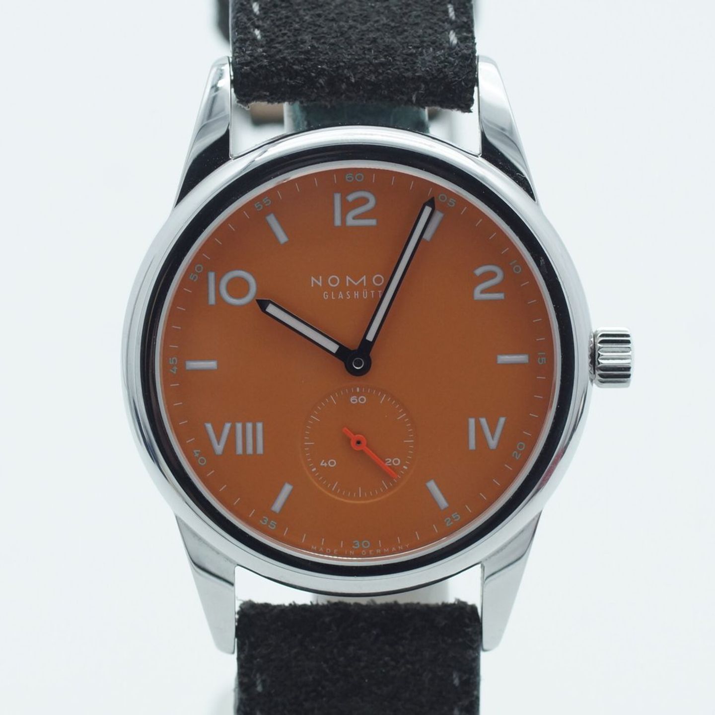 NOMOS Club Campus 729 (2022) - Oranje wijzerplaat 39mm Staal (3/8)