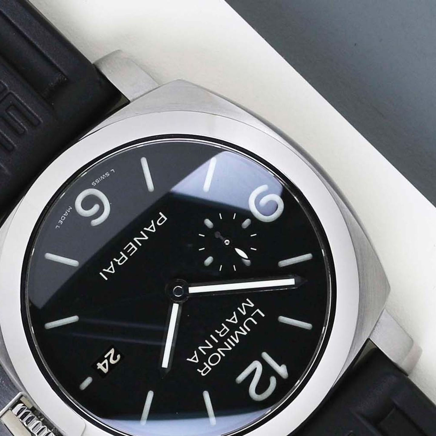 Panerai Luminor Marina 1950 3 Days Automatic PAM00312 (2009) - Zwart wijzerplaat 44mm Staal (4/8)