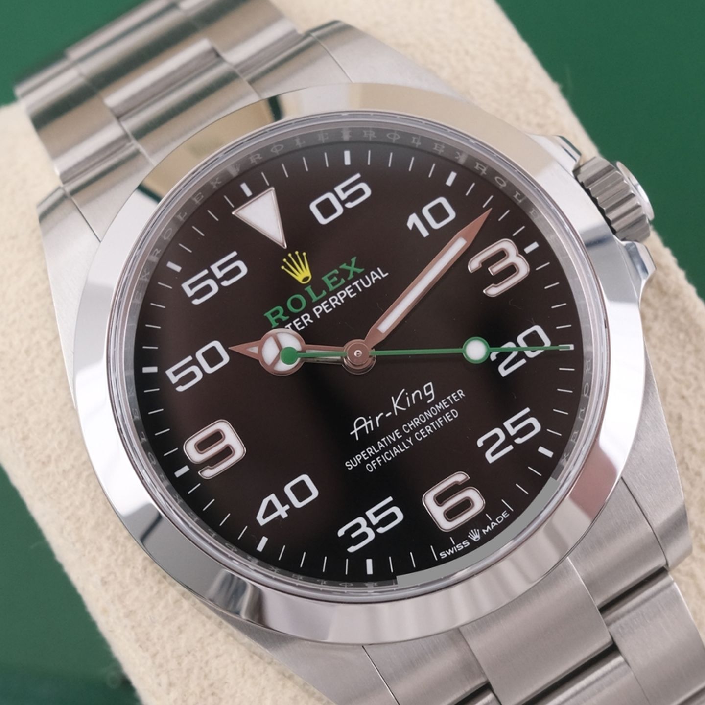 Rolex Air-King 126900 (2024) - Zwart wijzerplaat 40mm Staal (4/8)