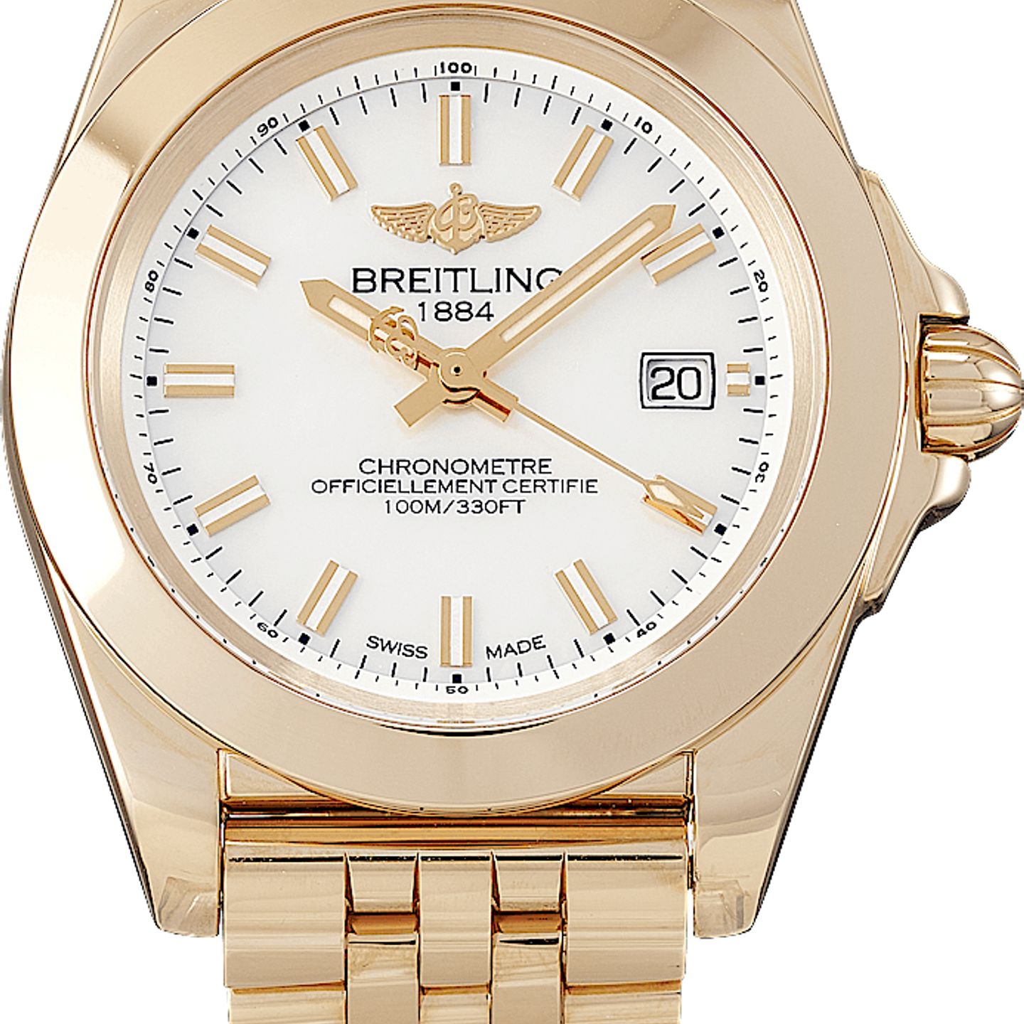 Breitling Galactic 32 H7133012.A802.116X (2022) - White dial 32 mm Rose Gold case (2/5)