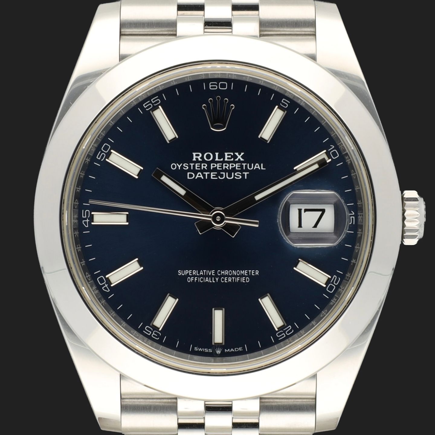 Rolex Datejust 41 126300 (2021) - Blauw wijzerplaat 41mm Staal (2/8)