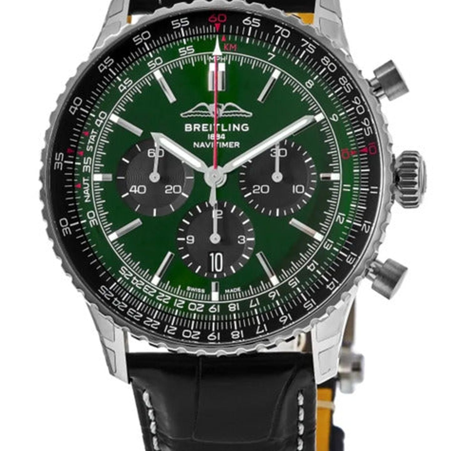 Breitling Navitimer 01 (46 MM) AB0137241L1P1 (2025) - Groen wijzerplaat 46mm Staal (1/1)