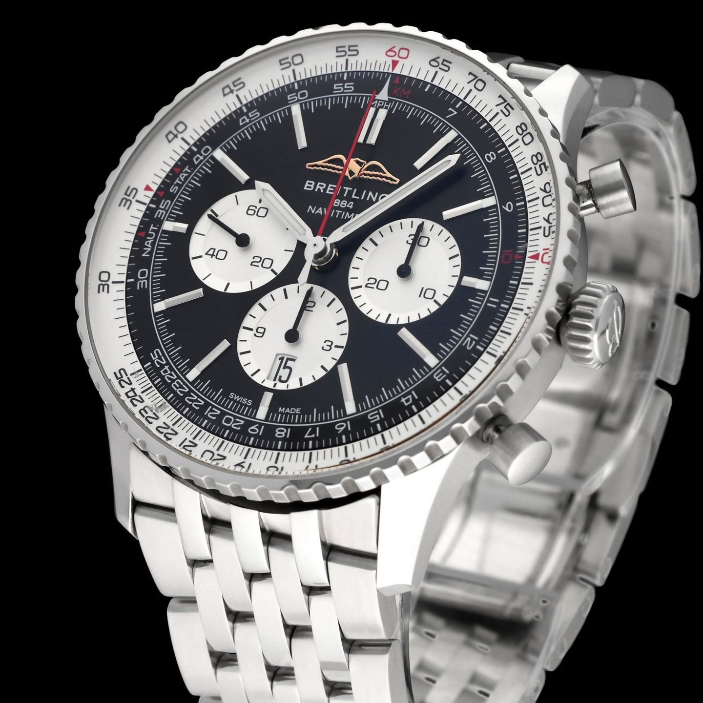 Breitling Navitimer 1 B01 Chronograph AB0137 (2022) - Black dial 46 mm Steel case (7/8)