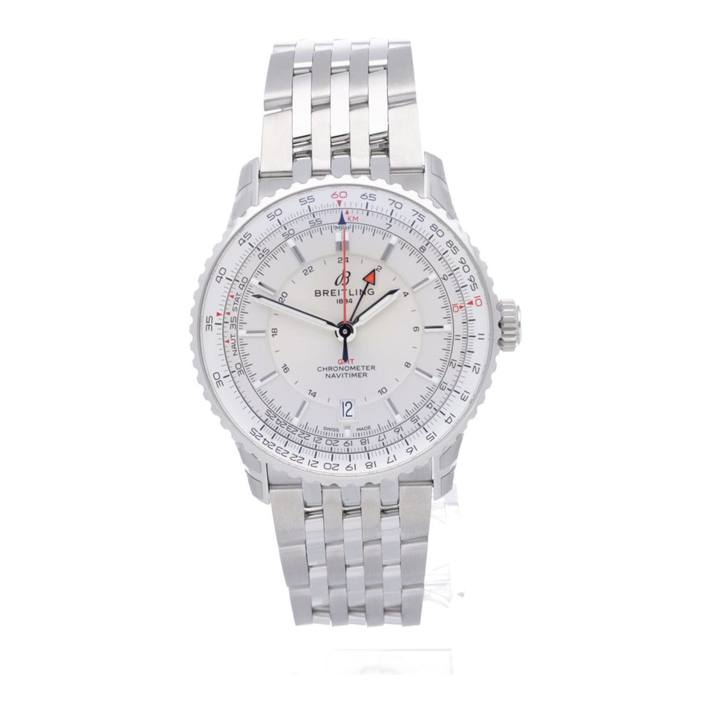 Breitling Navitimer GMT A32310211G1A1 (2025) - Zilver wijzerplaat 41mm Staal (2/8)