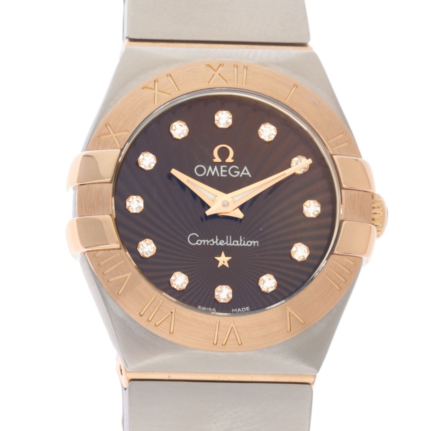 Omega Constellation Quartz 123.20.24.60.63.001 (2014) - Brown dial 24 mm Steel case (1/8)