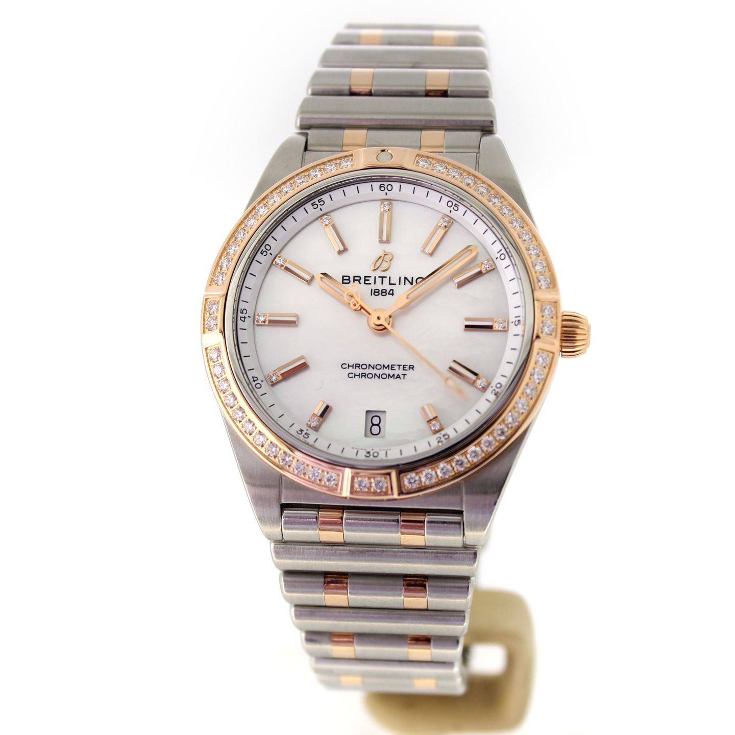 Breitling Chronomat 36 U10380591A2U1 (Unknown (random serial)) - Pearl dial 36 mm Gold/Steel case (2/7)