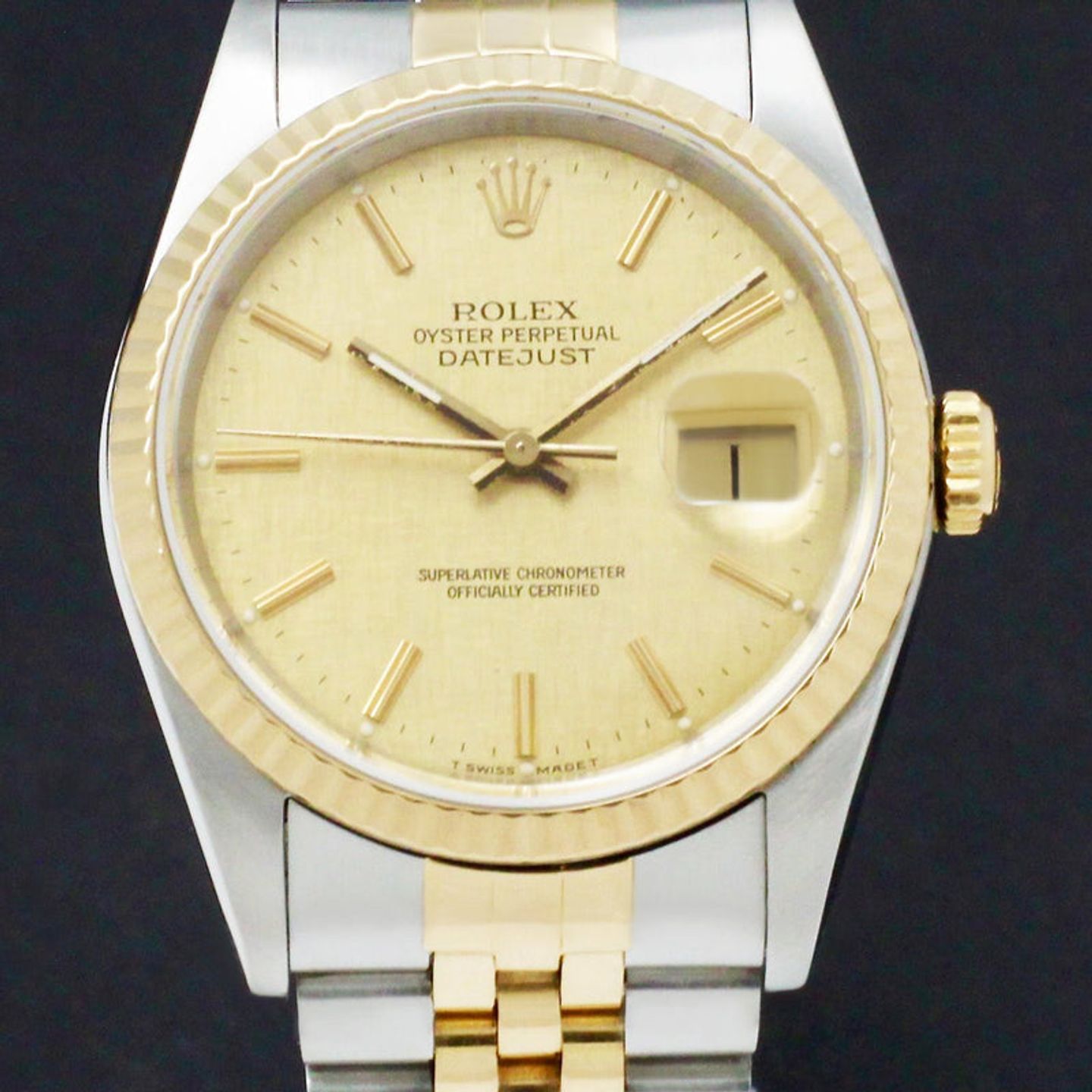 Rolex Datejust 36 16233 (1989) - Goud wijzerplaat 36mm Goud/Staal (1/7)