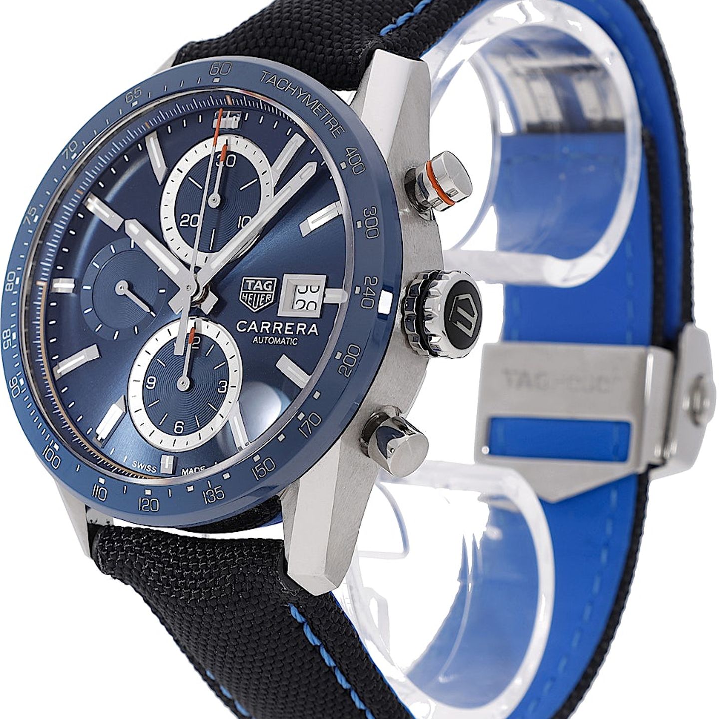TAG Heuer Carrera Calibre 16 CBM2112 (2019) - Blauw wijzerplaat 41mm Staal (3/5)