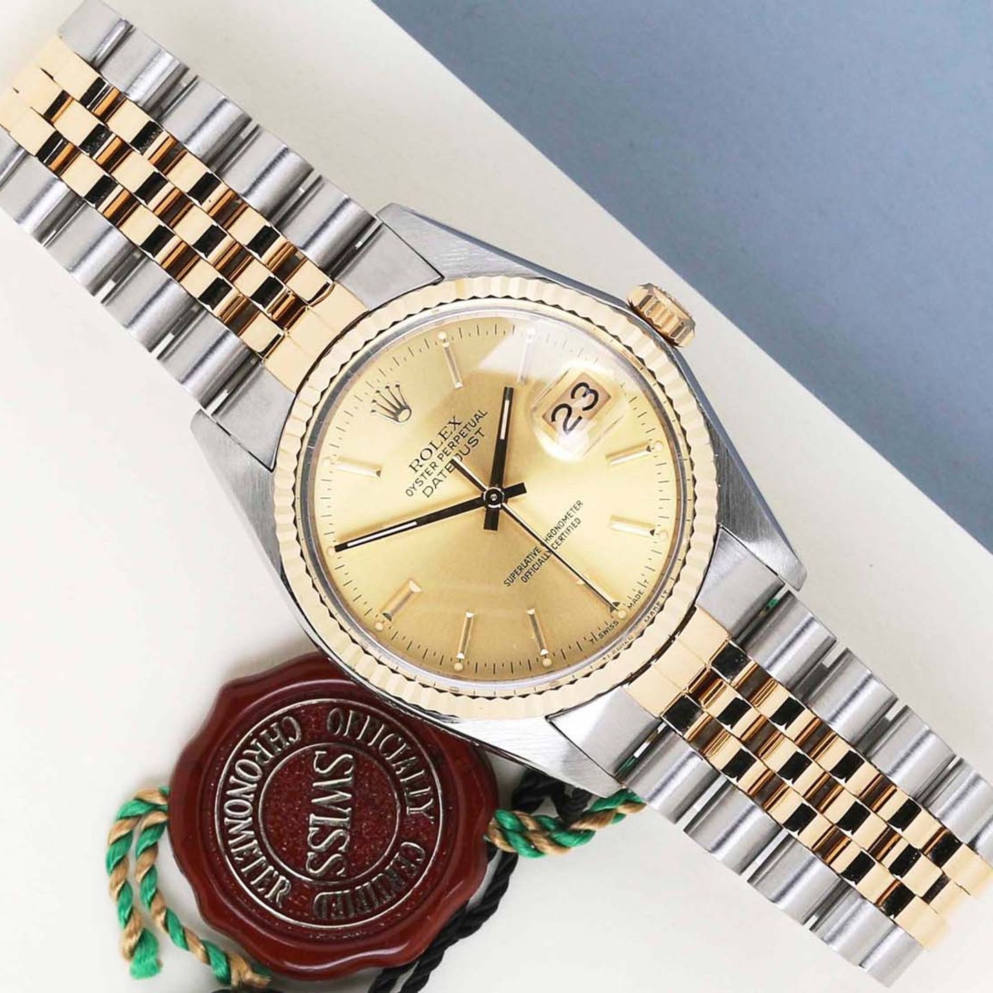 Rolex Datejust 36 16013 (1986) - 36mm Goud/Staal (1/8)