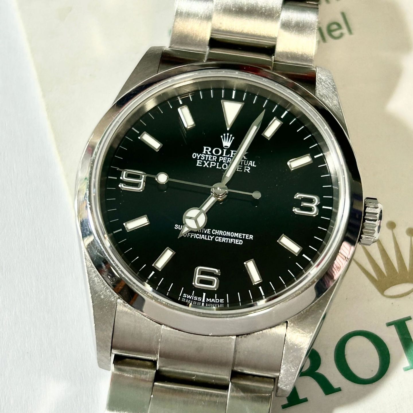 Rolex Explorer 114270 (2005) - Zwart wijzerplaat 36mm Staal (1/1)