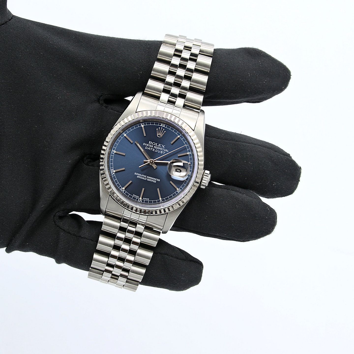 Rolex Datejust 36 16234 (Onbekend (willekeurig serienummer)) - Blauw wijzerplaat 36mm Staal (2/6)