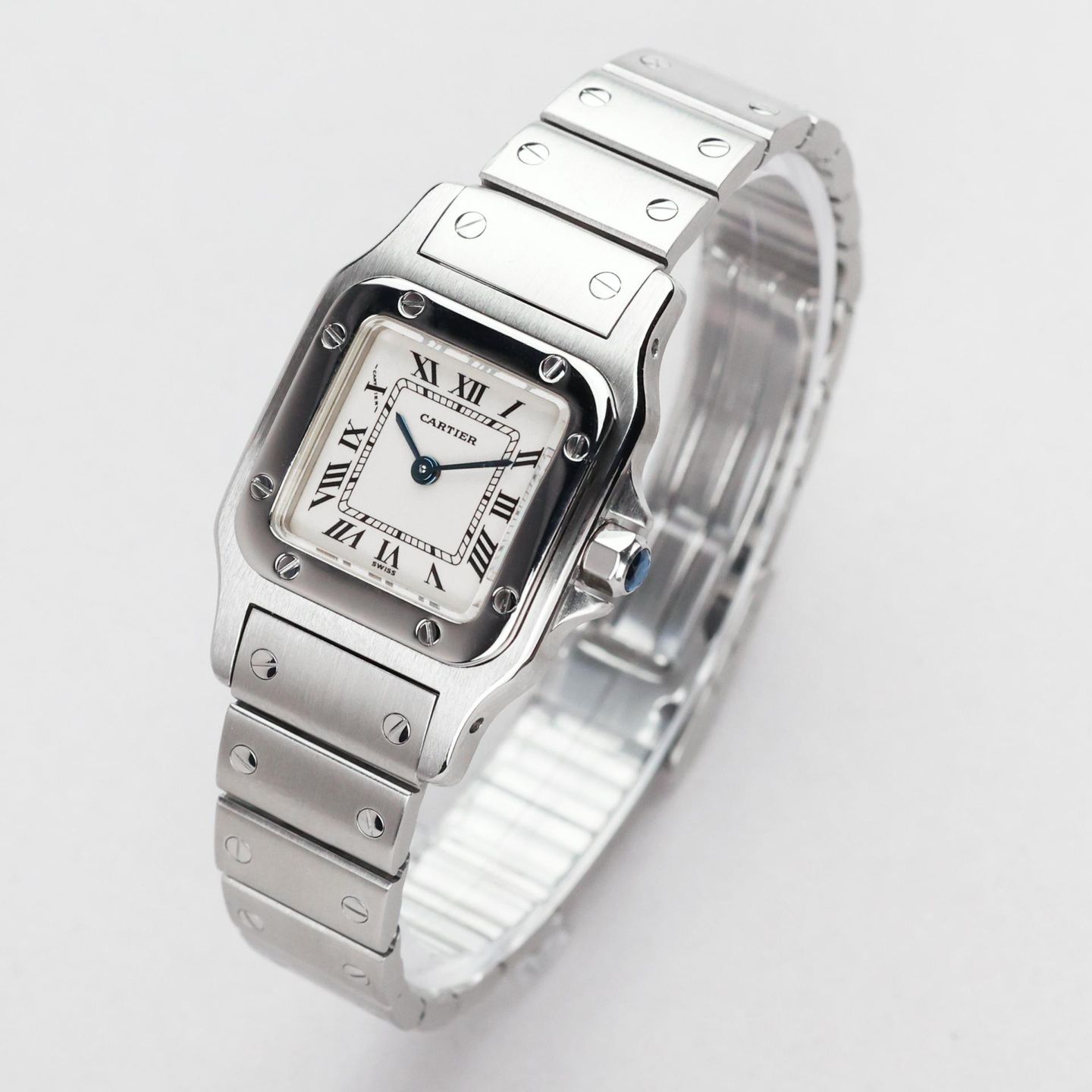 Cartier Santos 9057930 (Unknown (random serial)) - White dial 24 mm Steel case (4/7)
