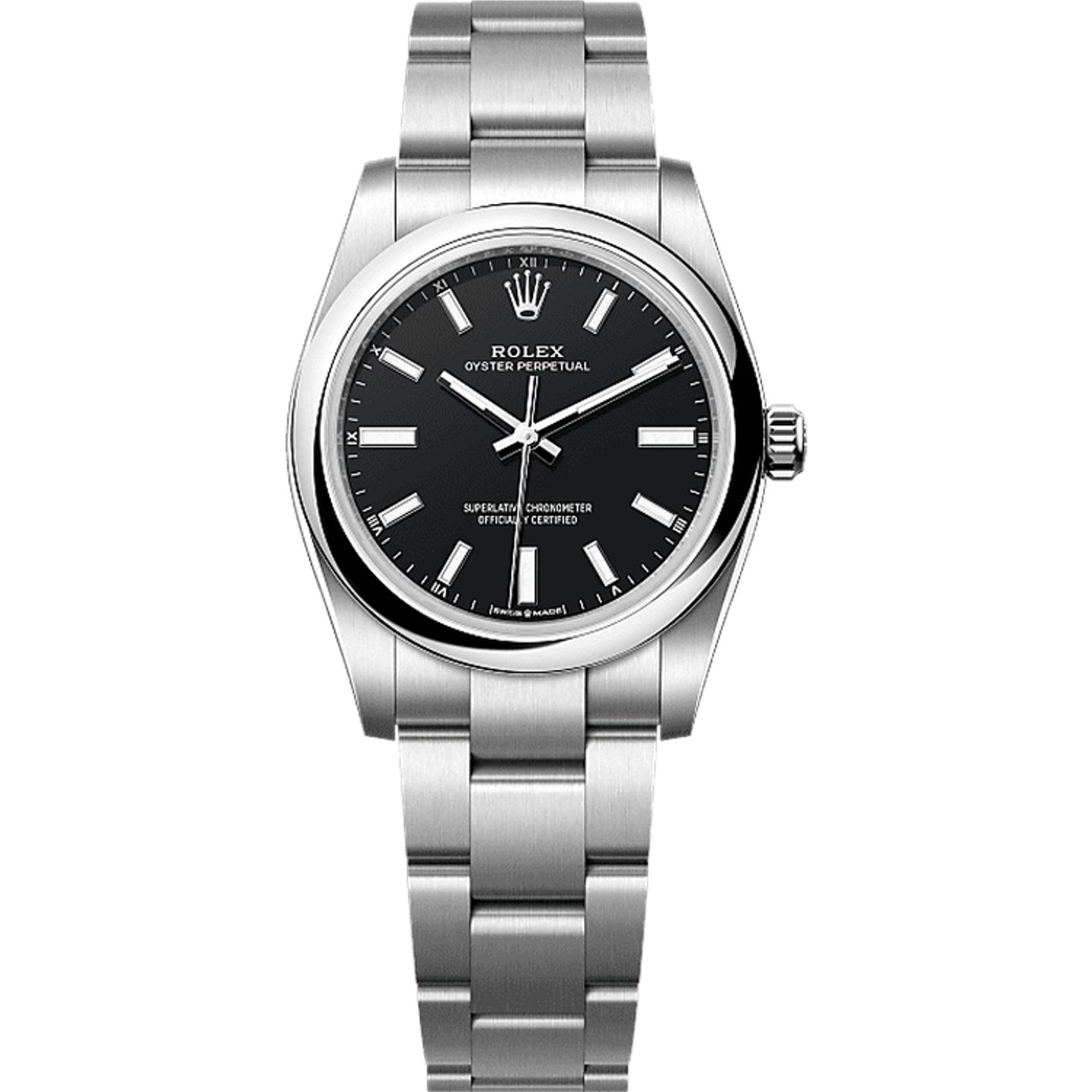Rolex Oyster Perpetual 34 124200 (2025) - Zwart wijzerplaat 34mm Staal (1/1)