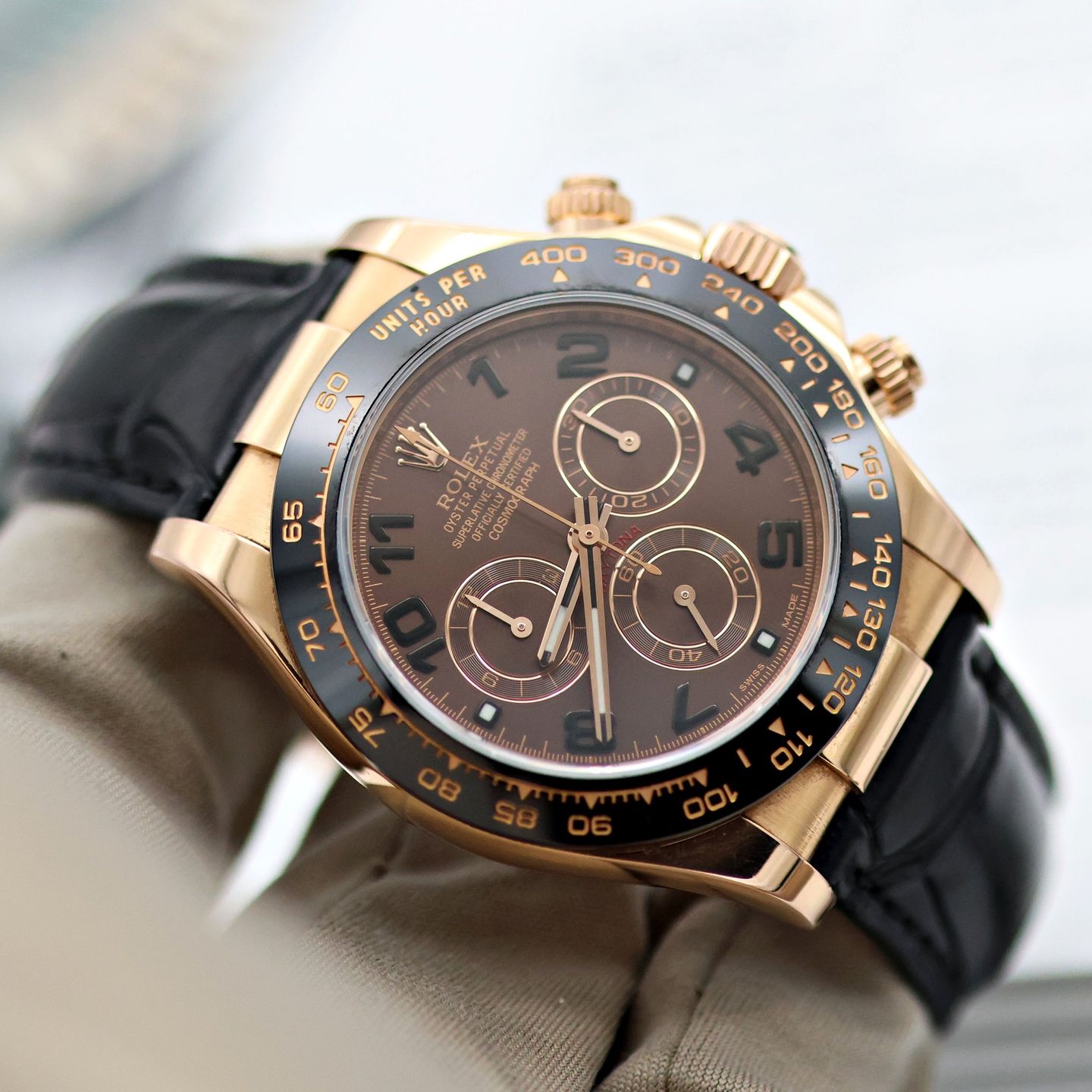 Rolex Daytona 116515LN (2016) - Brown dial 40 mm Rose Gold case (7/8)