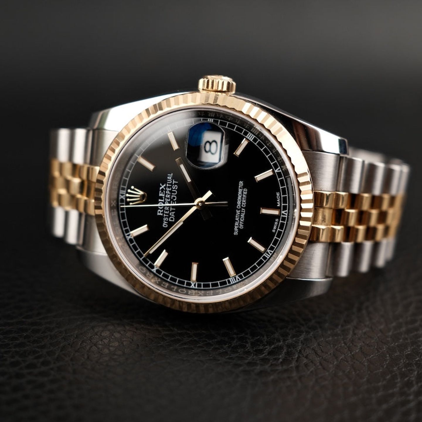 Rolex Datejust 36 116233 (2019) - Black dial 36 mm Gold/Steel case (3/8)