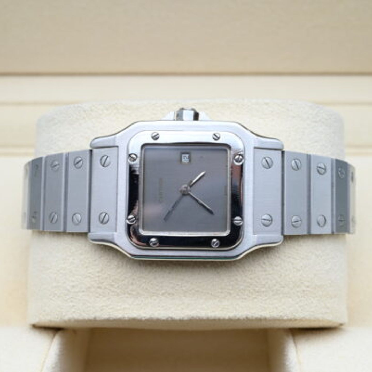 Cartier Santos 2960 (Unknown (random serial)) - Grey dial 29 mm Steel case (5/6)