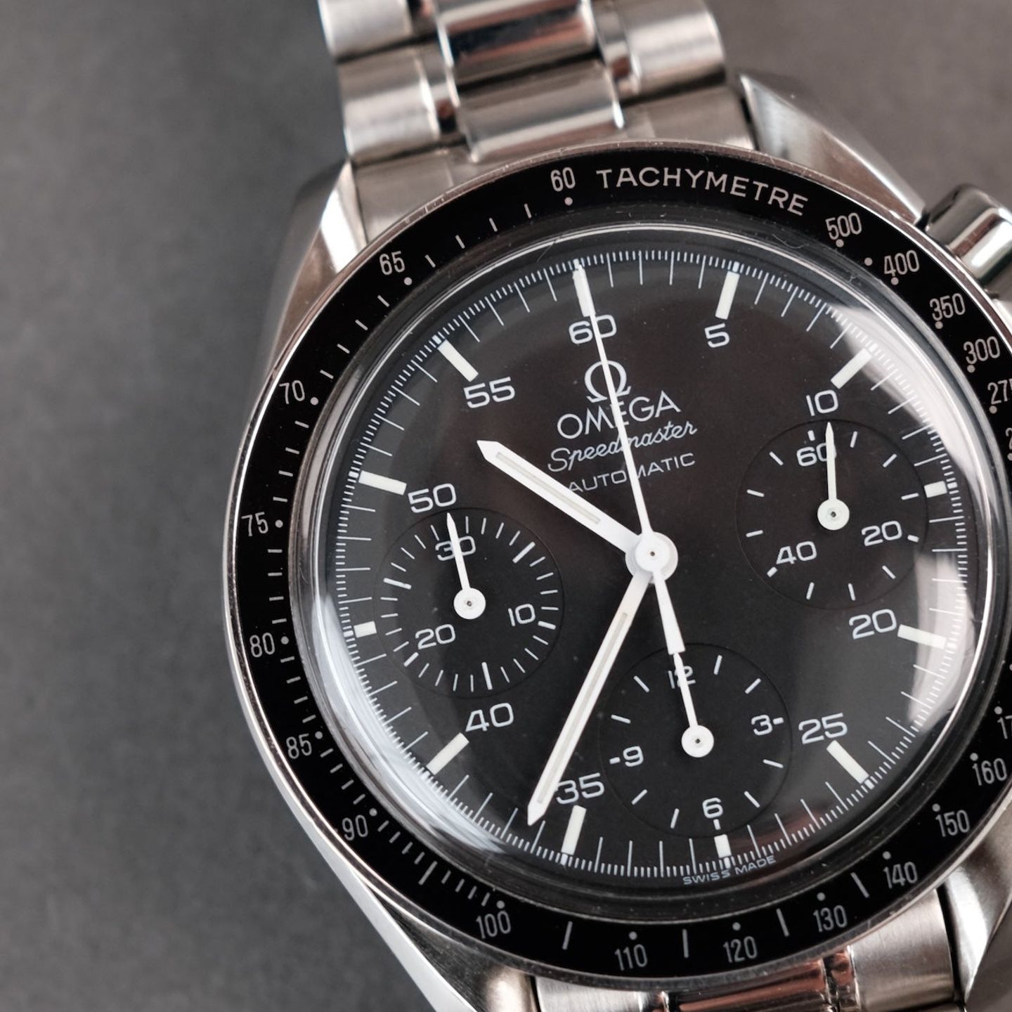 Omega Speedmaster 3510.5 (Unknown (random serial)) - Black dial 39 mm Steel case (5/8)