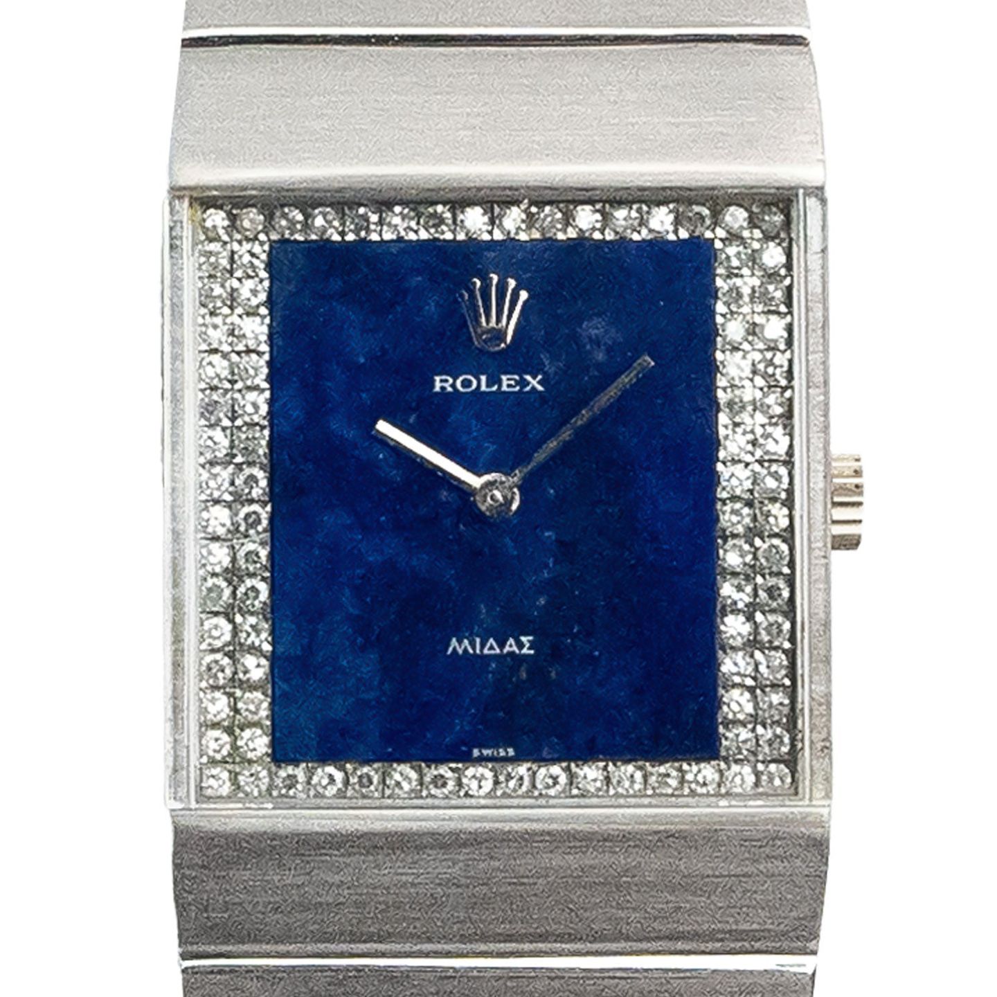 Rolex Cellini 4316 (1968) - Blue dial 24 mm White Gold case (2/4)