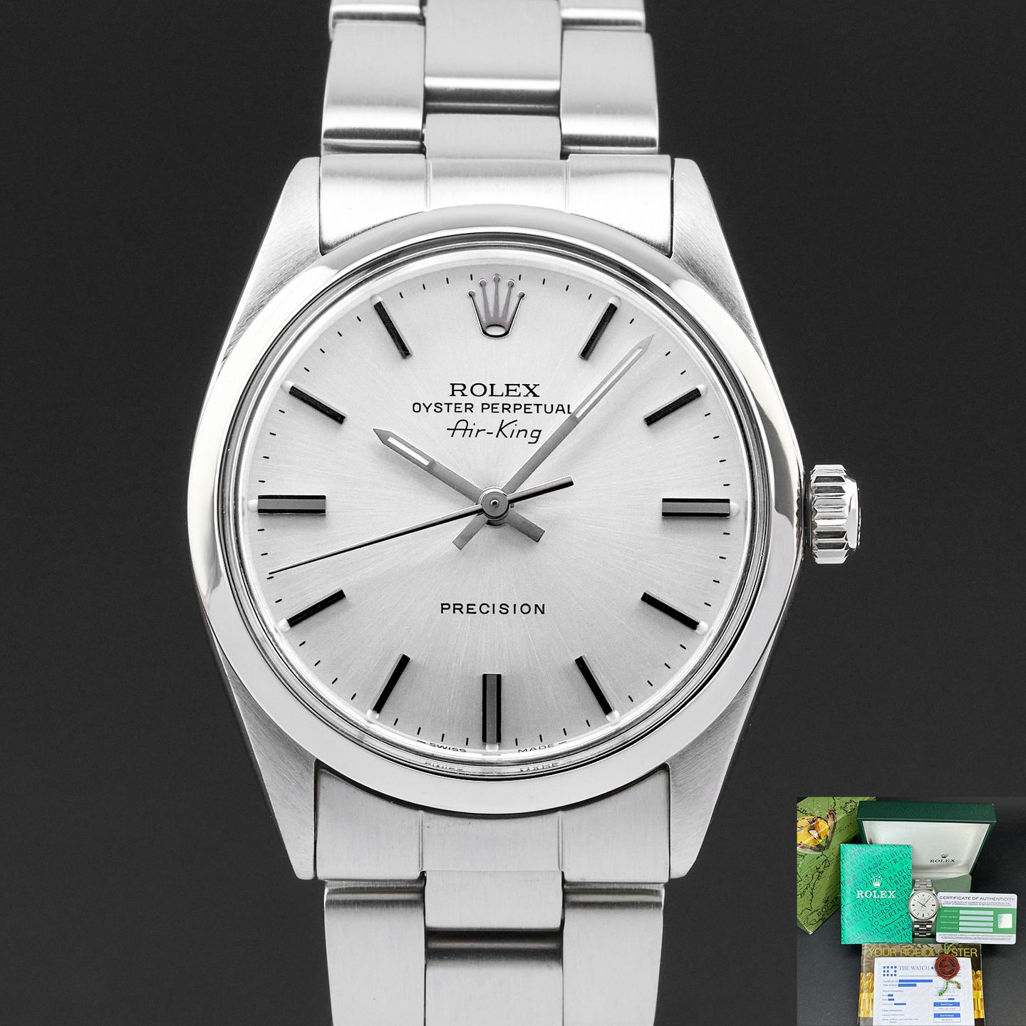 Rolex Air-King 5500 (1966) - 34 mm Steel case (1/8)