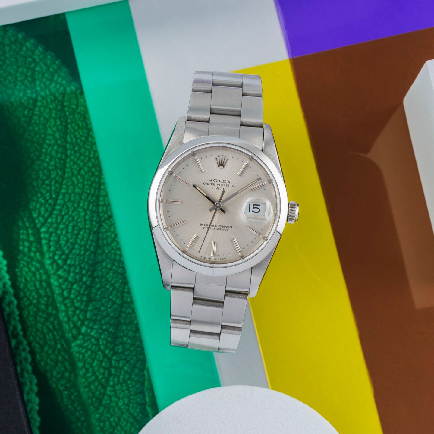 Rolex Oyster Perpetual Date 15200 (1990) - 34 mm Steel case (1/8)