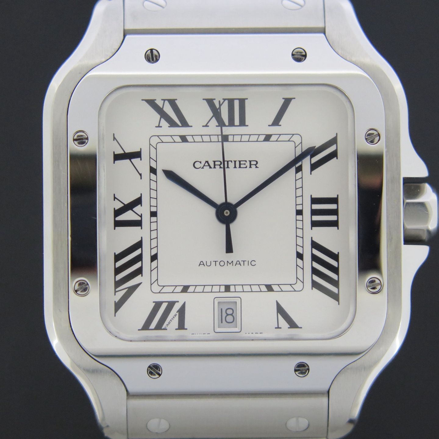 Cartier Santos WSSA0009 (2018) - White dial 40 mm Steel case (2/4)