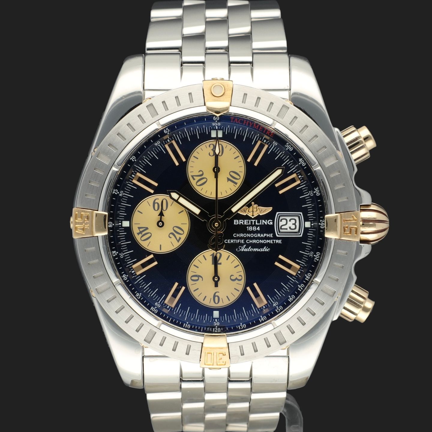 Breitling Chronomat Evolution B13356 (2007) - Zwart wijzerplaat 44mm Staal (3/8)