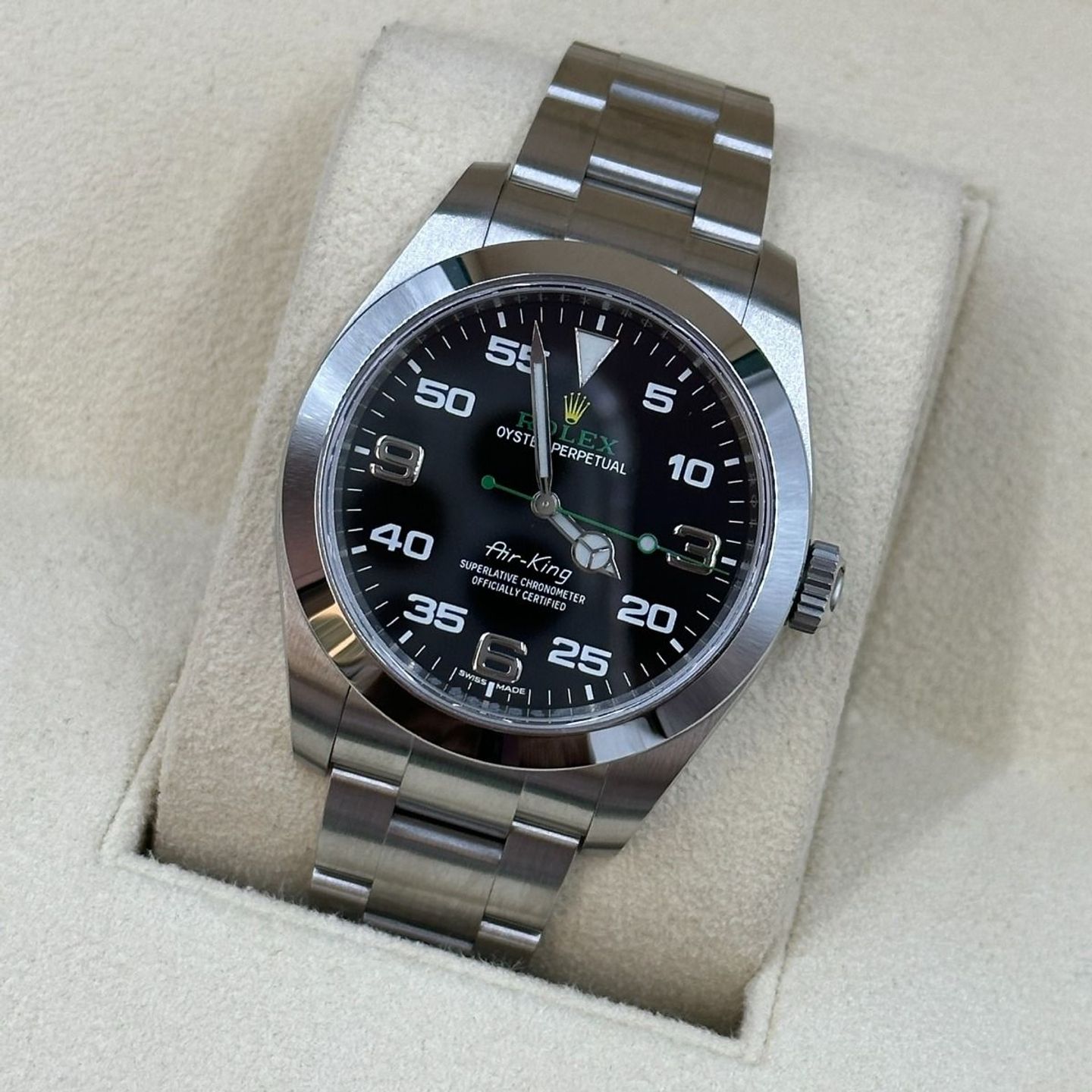 Rolex Air-King 116900 (2022) - Zwart wijzerplaat 40mm Staal (8/8)