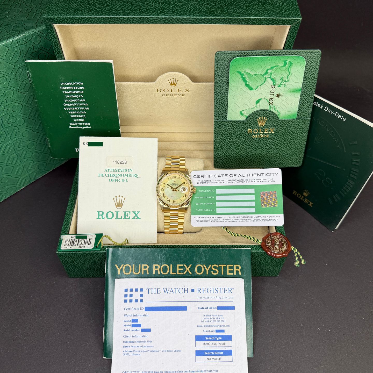 Rolex Day-Date 36 118238 (2001) - Champagne dial 36 mm Yellow Gold case (3/8)