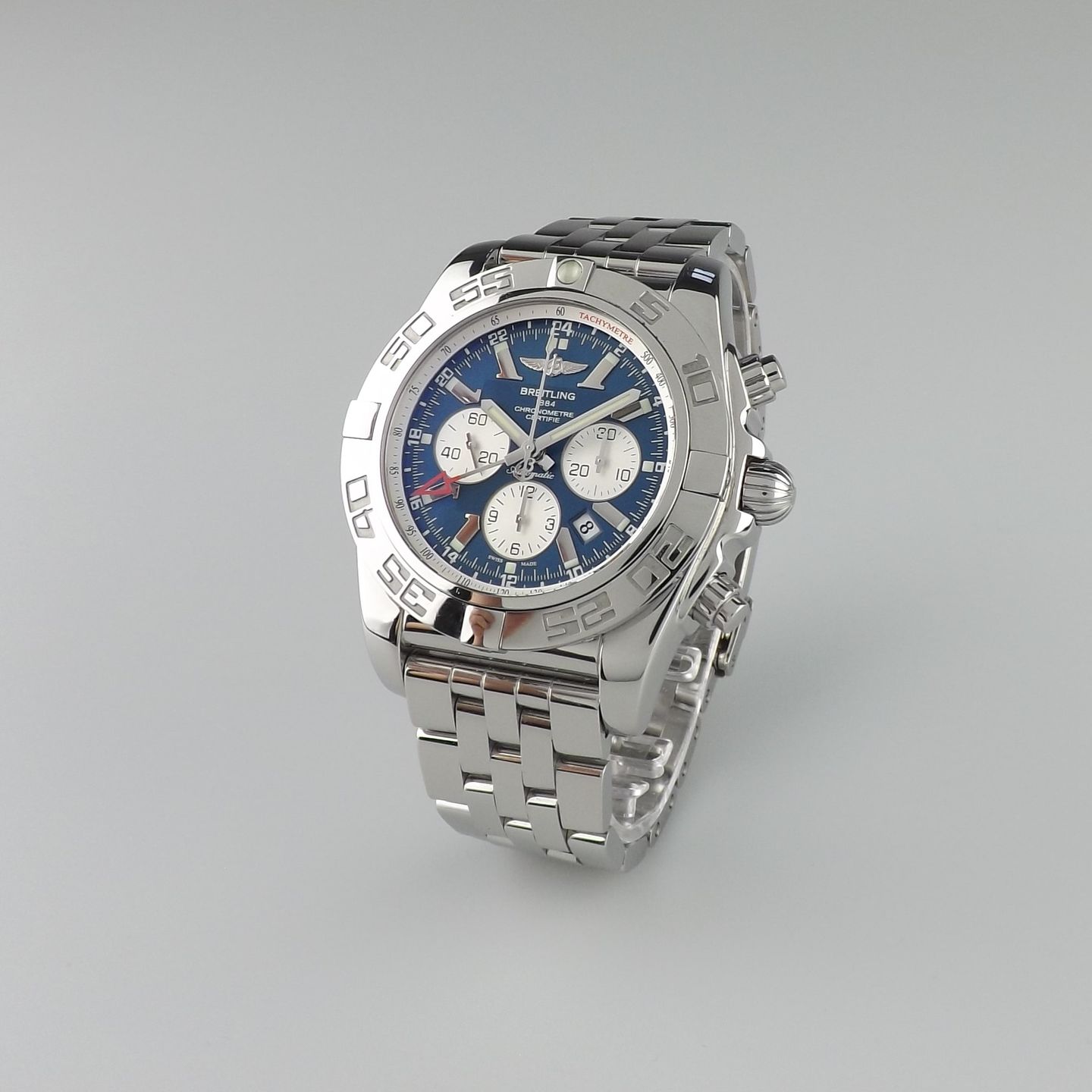 Breitling Chronomat GMT AB0410 (Onbekend (willekeurig serienummer)) - Blauw wijzerplaat 47mm Staal (1/8)