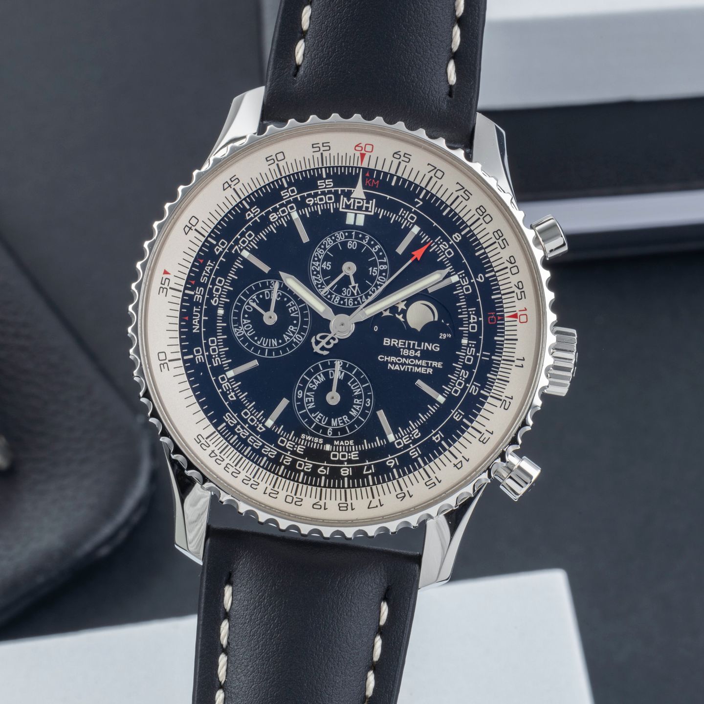 Breitling Navitimer 1461 A19380 (2014) - Zwart wijzerplaat 49mm Staal (3/8)