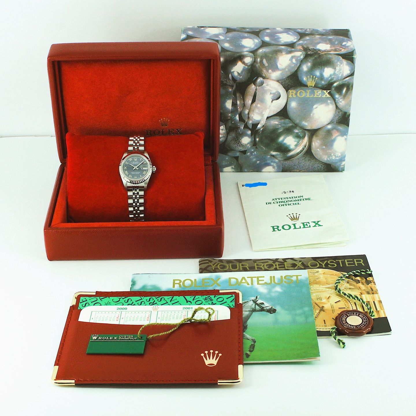 Rolex Lady-Datejust 79174 (2001) - Blauw wijzerplaat 26mm Staal (8/8)